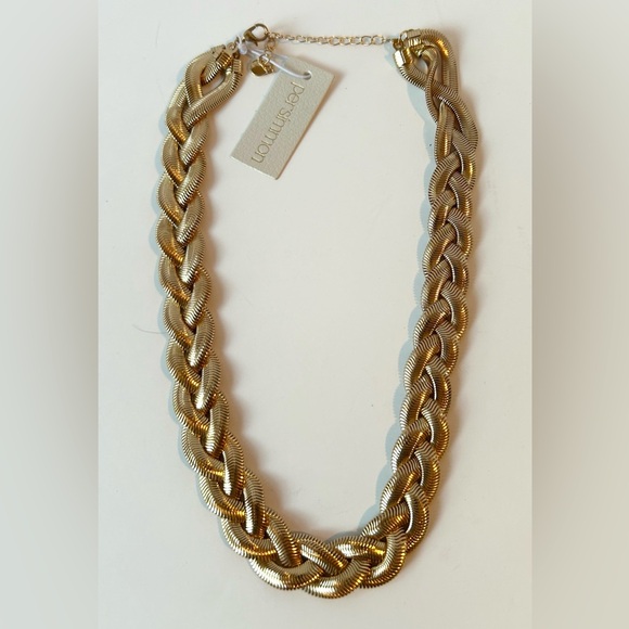 NWT Braided Gold-Tone 16” Necklace W/ Extender (Persimmon Brand) - Picture 11 of 12